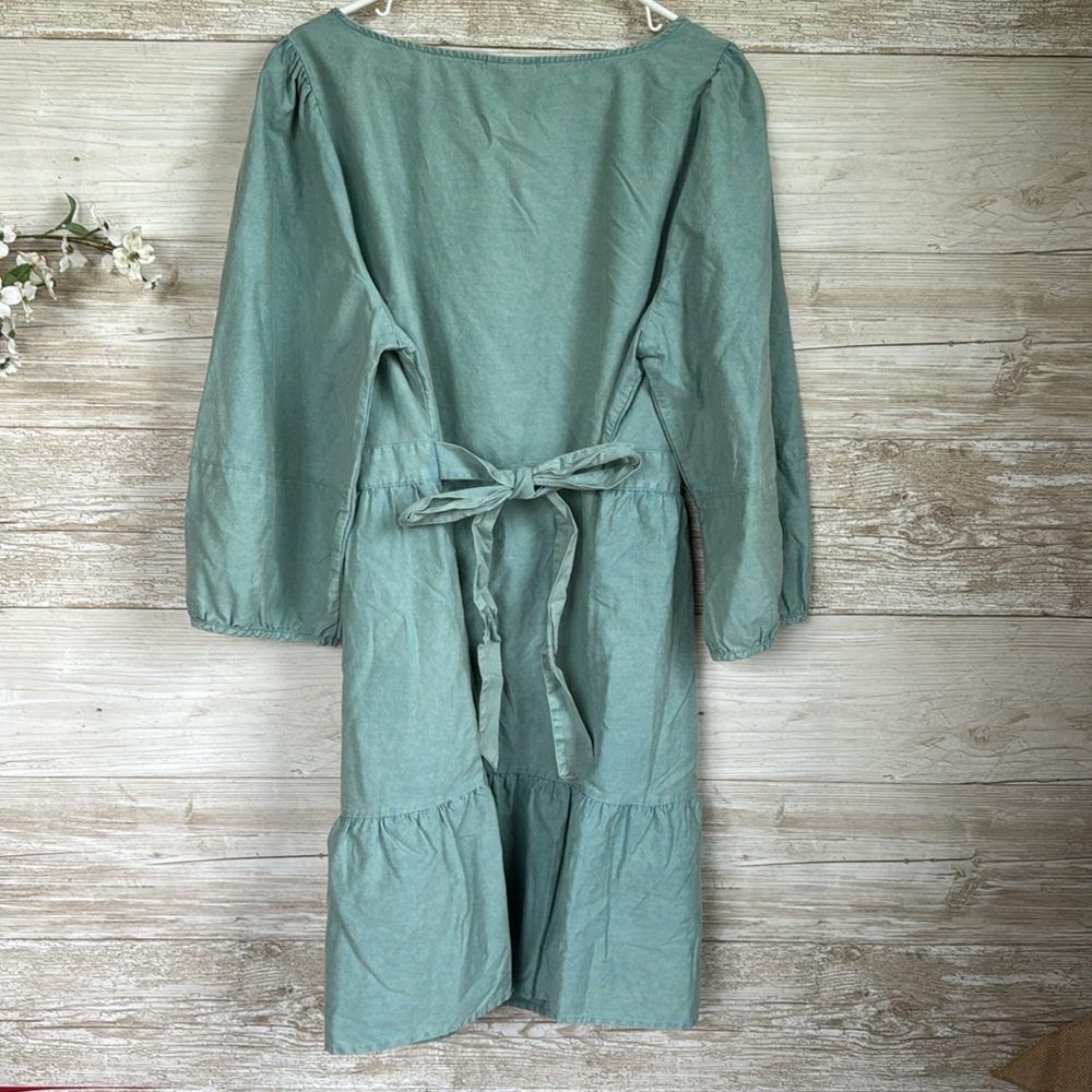Ava & Viv Balloon 3/4 Sleeve A-line Tiered Dress Size X - Picture 8 of 8